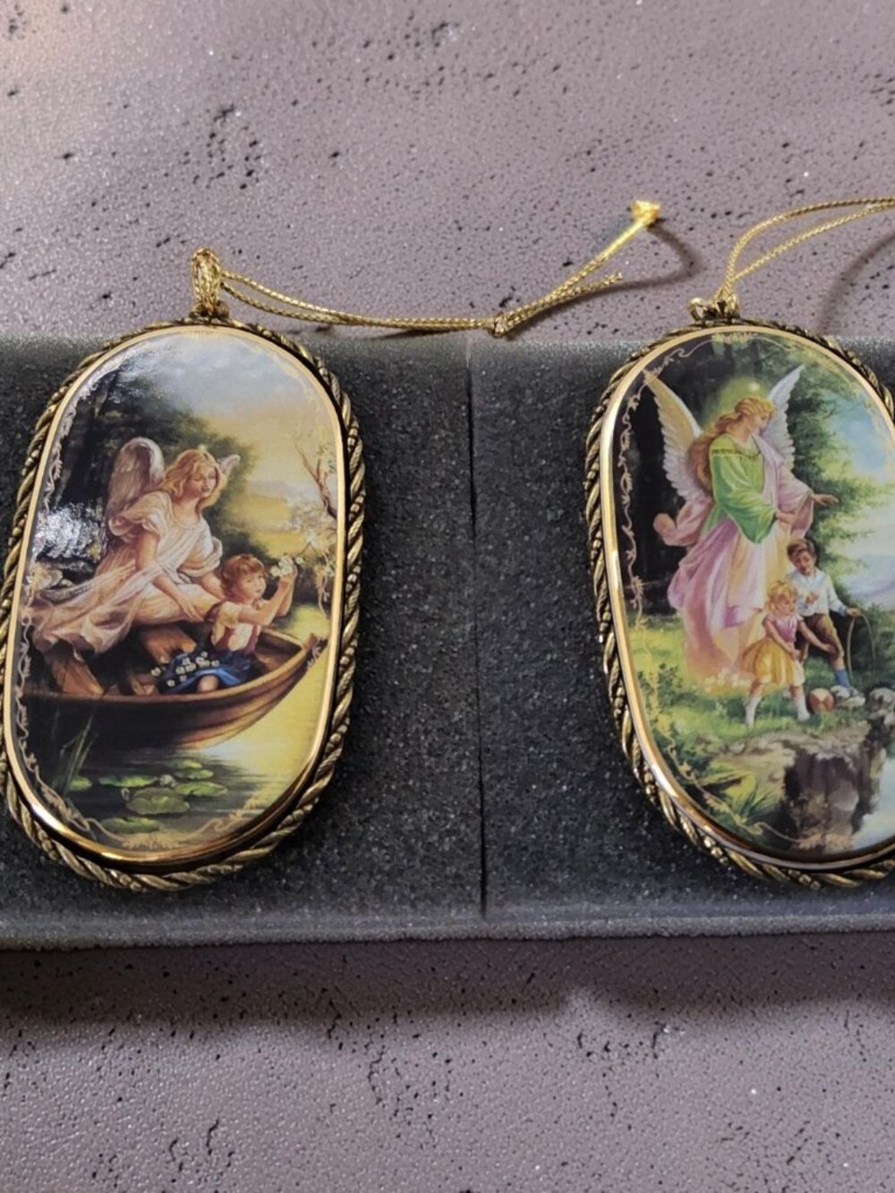 1996 Bradfords Exchange Porcelain Someone to Watch Over Me, Protected Journey,Sa